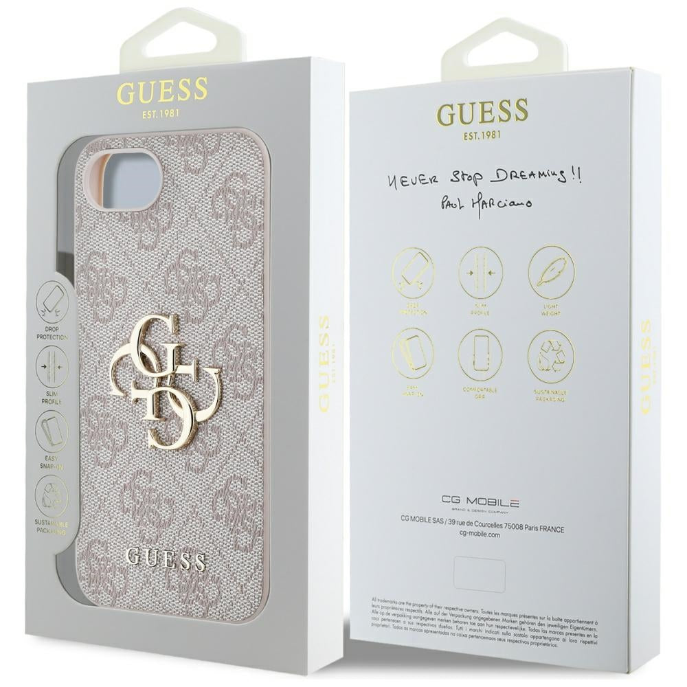 Futrola za Apple iPhone 17e / 16e, Guess, 4G Big Logo, Roza
