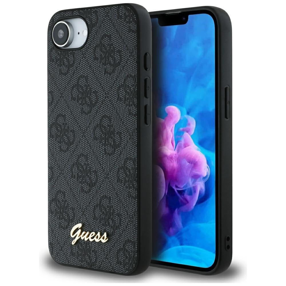 Futrola za Apple iPhone 17e / 16e, Guess, 4G Script Logo, Crna