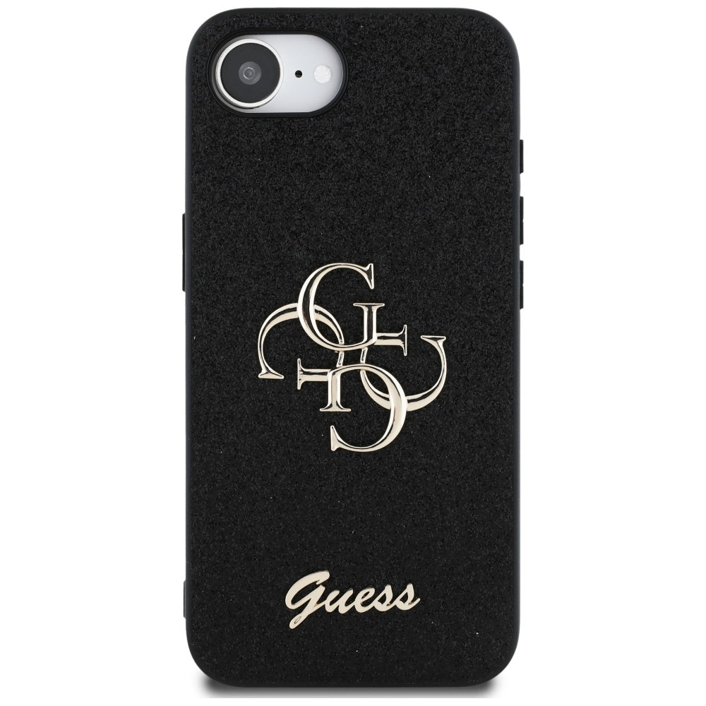 Futrola za Apple iPhone 17e / 16e, Guess, Fixed Glitter Big 4G, Crna