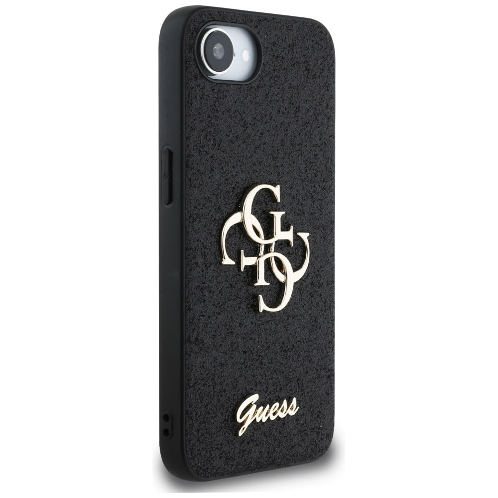 Futrola za Apple iPhone 17e / 16e, Guess, Fixed Glitter Big 4G, Crna
