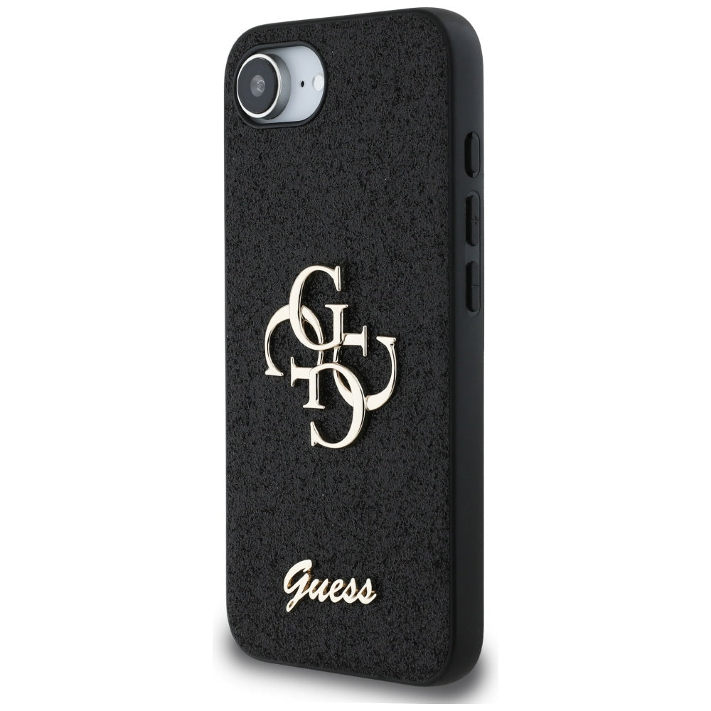 Futrola za Apple iPhone 17e / 16e, Guess, Fixed Glitter Big 4G, Crna