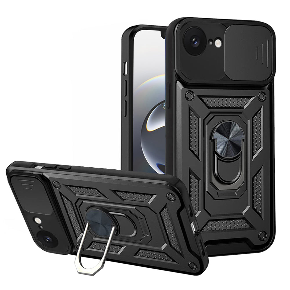 Maska za Apple iPhone 17e / 16e, Techsuit, CamShield, Crna