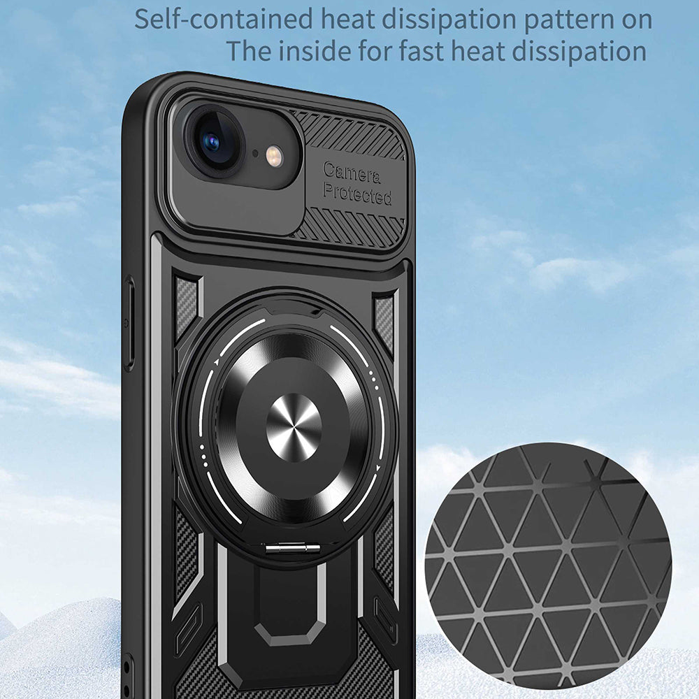 Maska za Apple iPhone 17e / 16e, Techsuit, RuggedCam, Crna