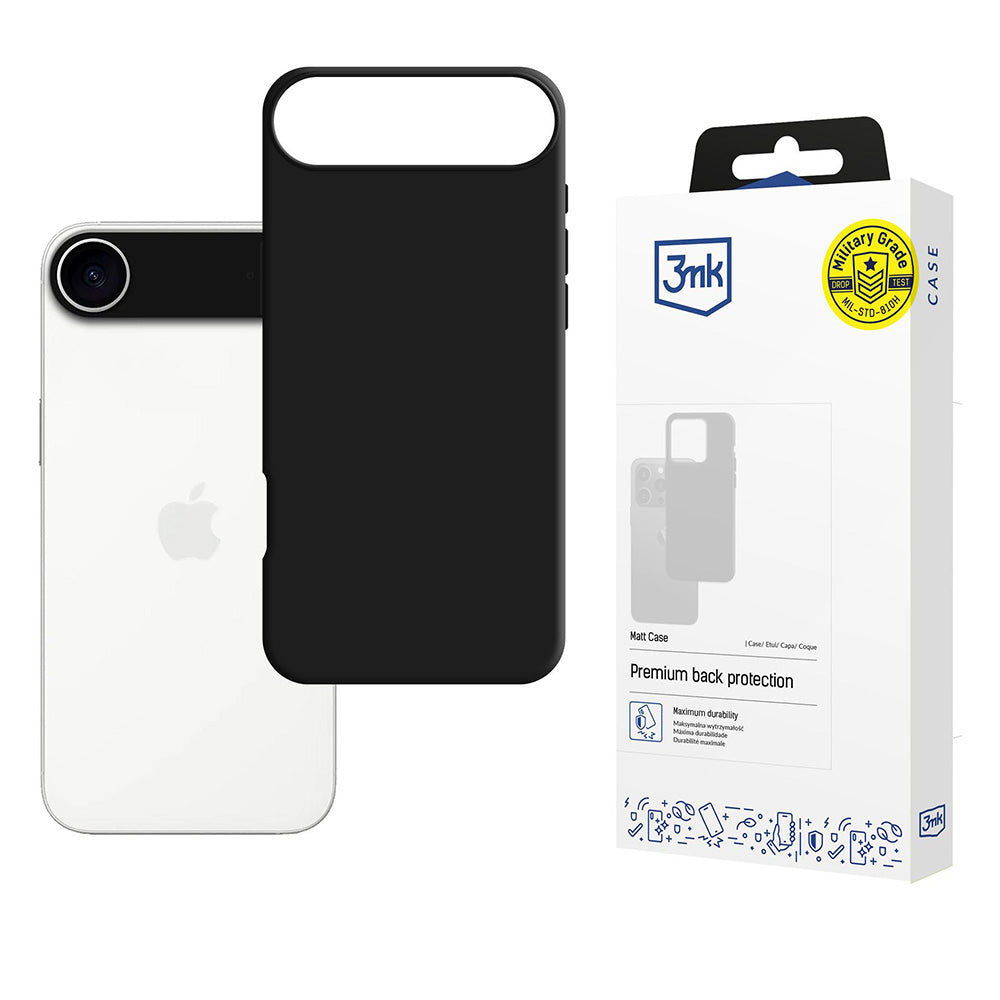 Maska za Apple iPhone 17 Air, 3MK, Crna Mat