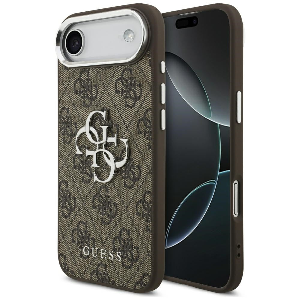 Futrola za Apple iPhone 17 Air, Guess, Big 4G Logo Classic, Smeđe Srebrna