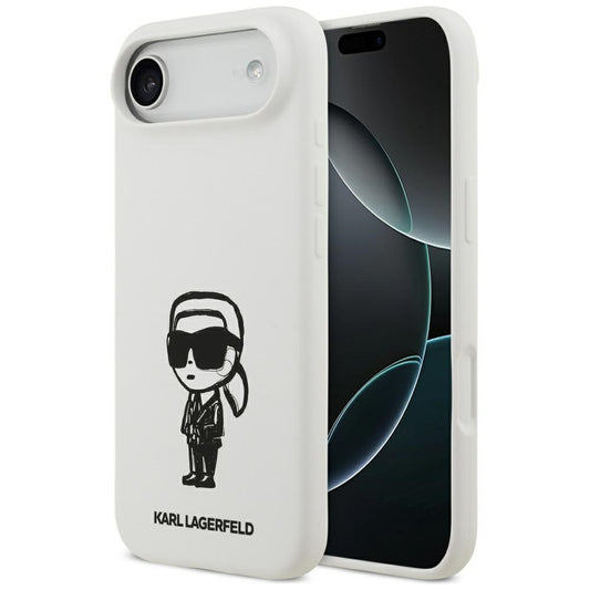 Futrola za Apple iPhone 17 Air, Karl Lagerfeld, Sketch and Logo Karl, Bijela