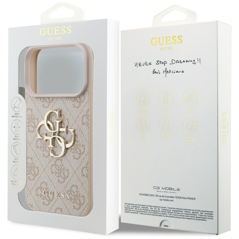 Futrola za Apple iPhone 17 Pro, Guess, 4G Big Logo, Roza