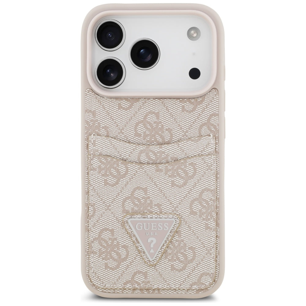 Futrola za Apple iPhone 17 Pro, Guess, 4G Double Card Triangle, Roza