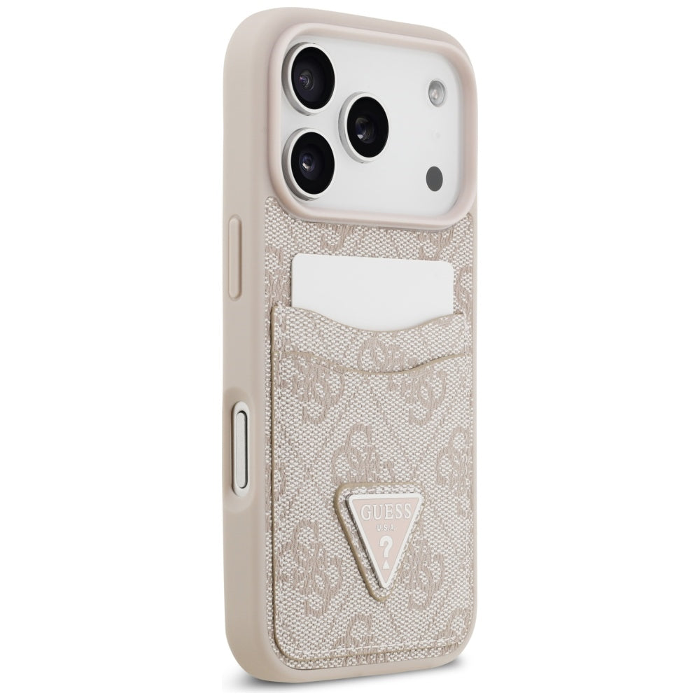 Futrola za Apple iPhone 17 Pro, Guess, 4G Double Card Triangle, Roza