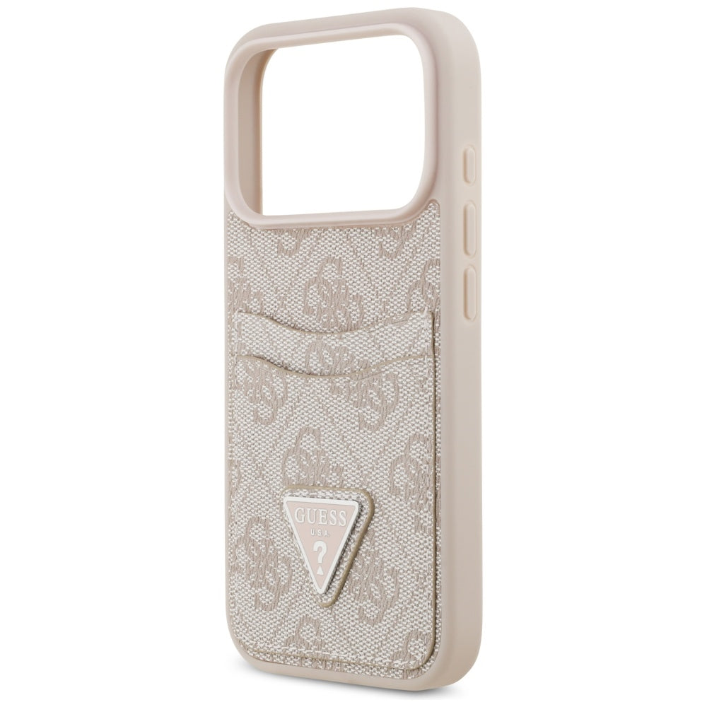 Futrola za Apple iPhone 17 Pro, Guess, 4G Double Card Triangle, Roza