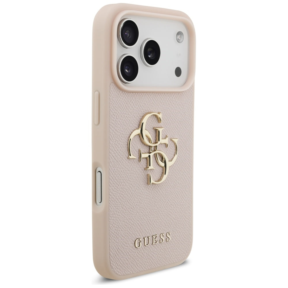 Futrola za Apple iPhone 17 Pro, Guess, 4G Grained Big and Classic Logo, Roza