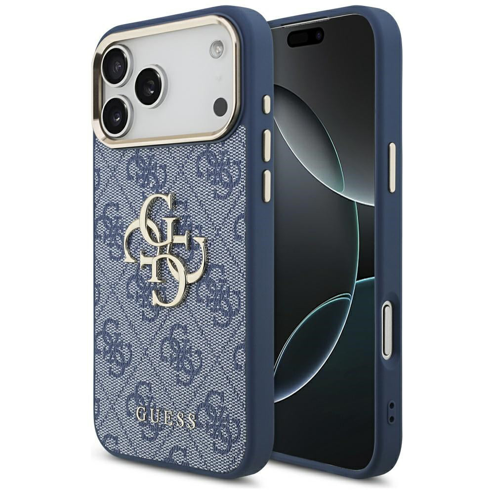 Futrola za Apple iPhone 17 Pro, Guess, Big 4G Logo Classic, Zlatno Plava
