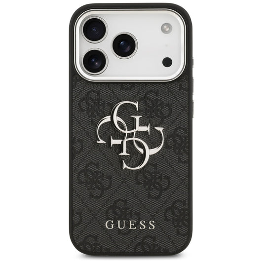 Futrola za Apple iPhone 17 Pro, Guess, Big 4G Logo Classic, Crno Srebrna