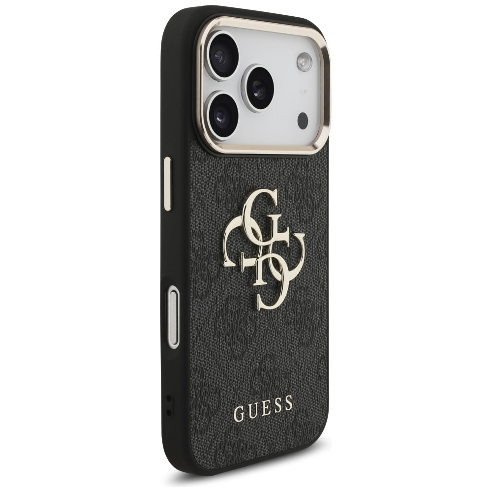 Futrola za Apple iPhone 17 Pro, Guess, Big 4G Logo Classic, Crno Zlatna