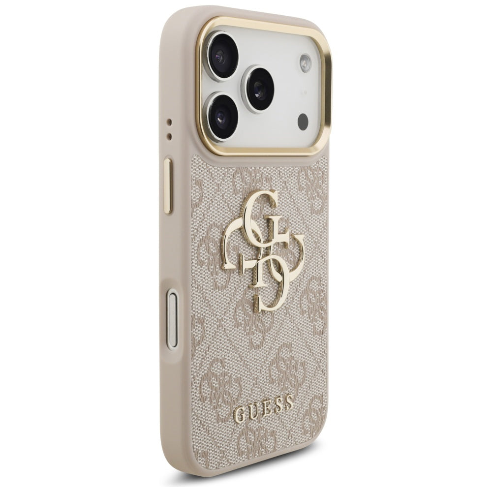 Futrola za Apple iPhone 17 Pro, Guess, Big 4G Logo Classic, Zlatno Roza