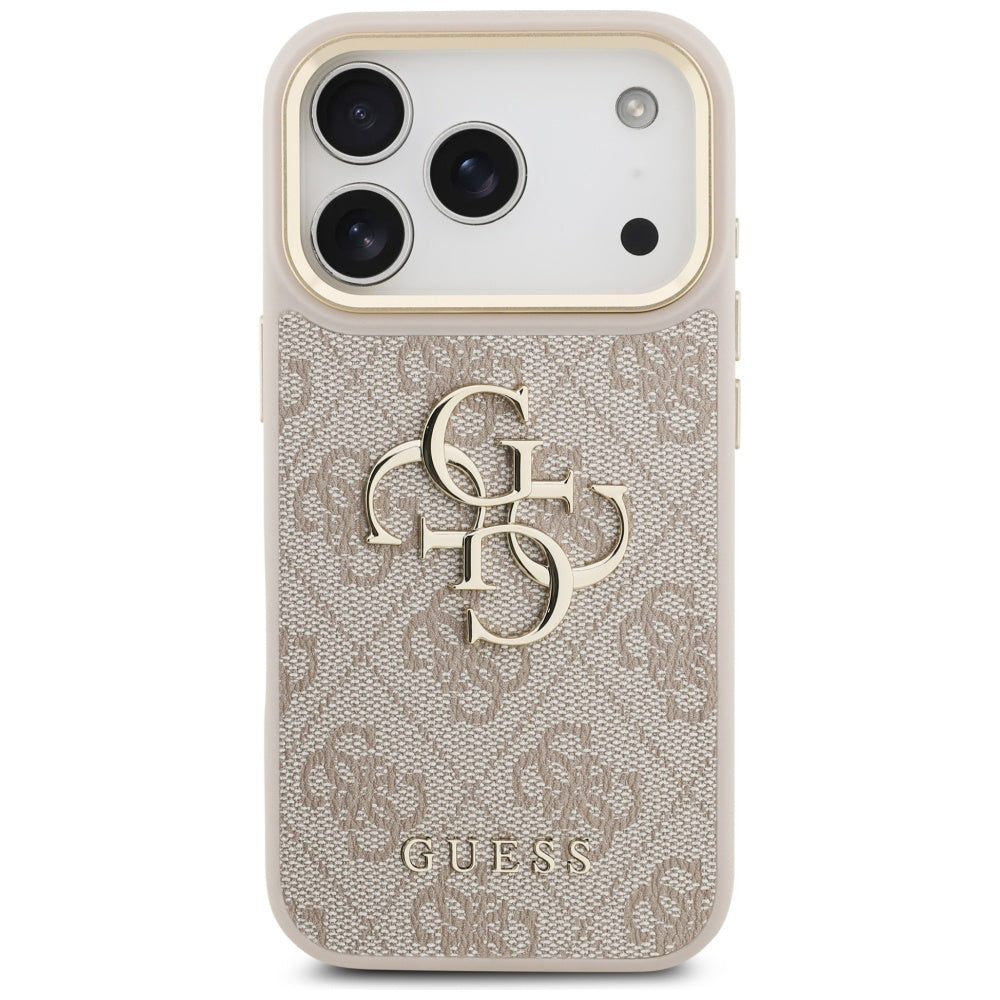 Futrola za Apple iPhone 17 Pro, Guess, Big 4G Logo Classic, Zlatno Roza