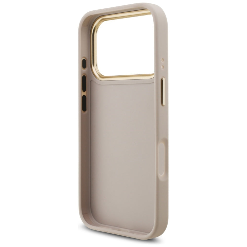 Futrola za Apple iPhone 17 Pro, Guess, Big 4G Logo Classic, Zlatno Roza