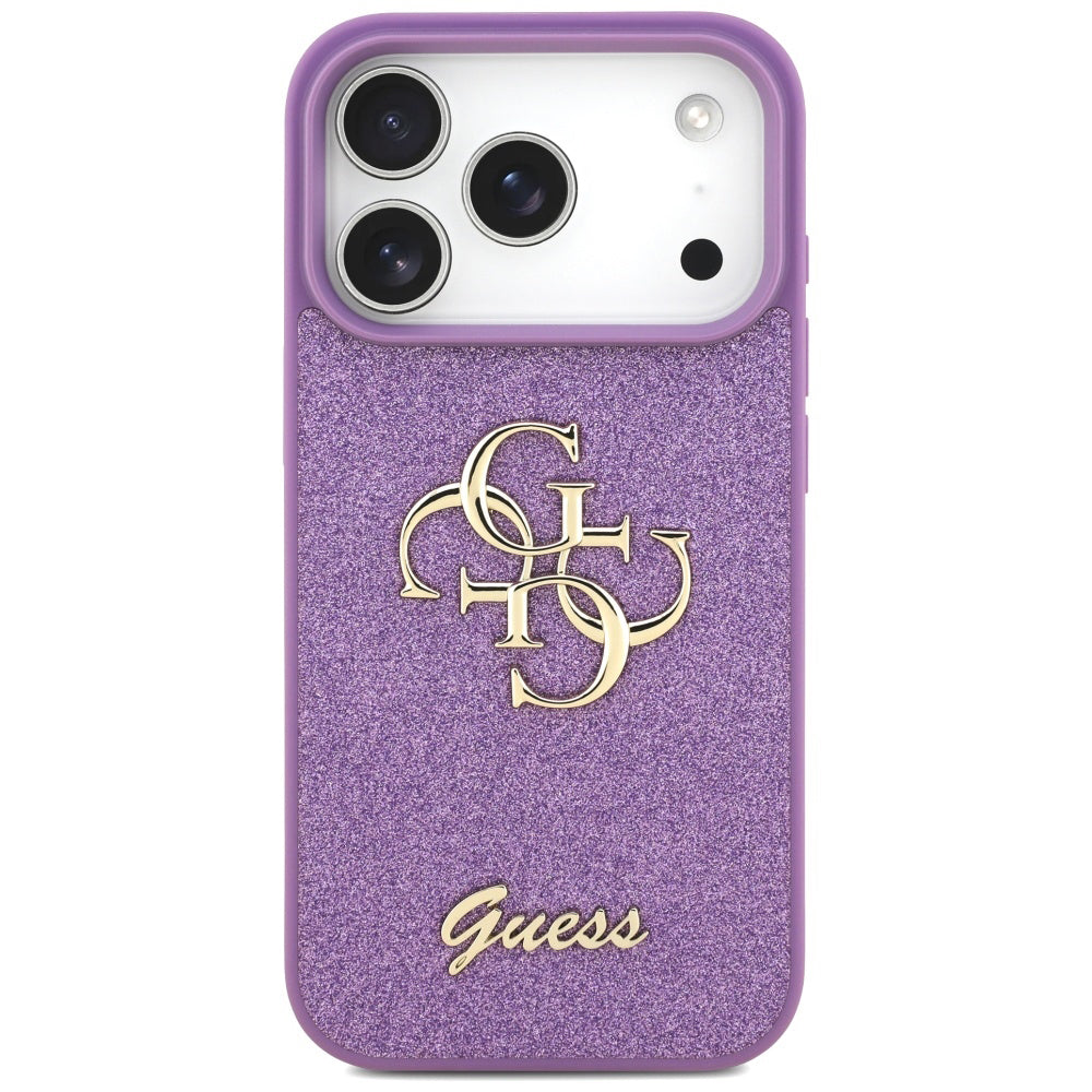 Futrola za Apple iPhone 17 Pro, Guess, Fixed Glitter Big 4G, Ljubičasta