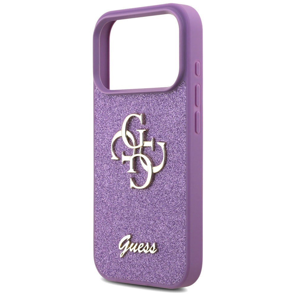 Futrola za Apple iPhone 17 Pro, Guess, Fixed Glitter Big 4G, Ljubičasta