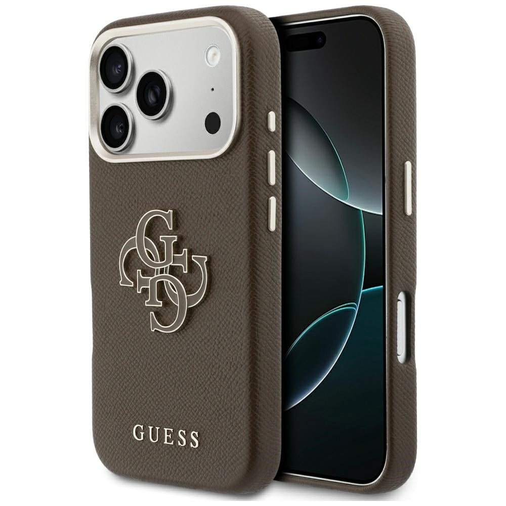 Futrola za Apple iPhone 17 Pro, GUESS, Resin Logo, Smeđa