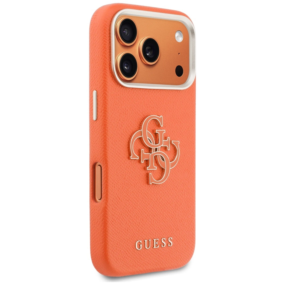 Futrola za Apple iPhone 17 Pro, Guess, Resin Logo, Narančasta