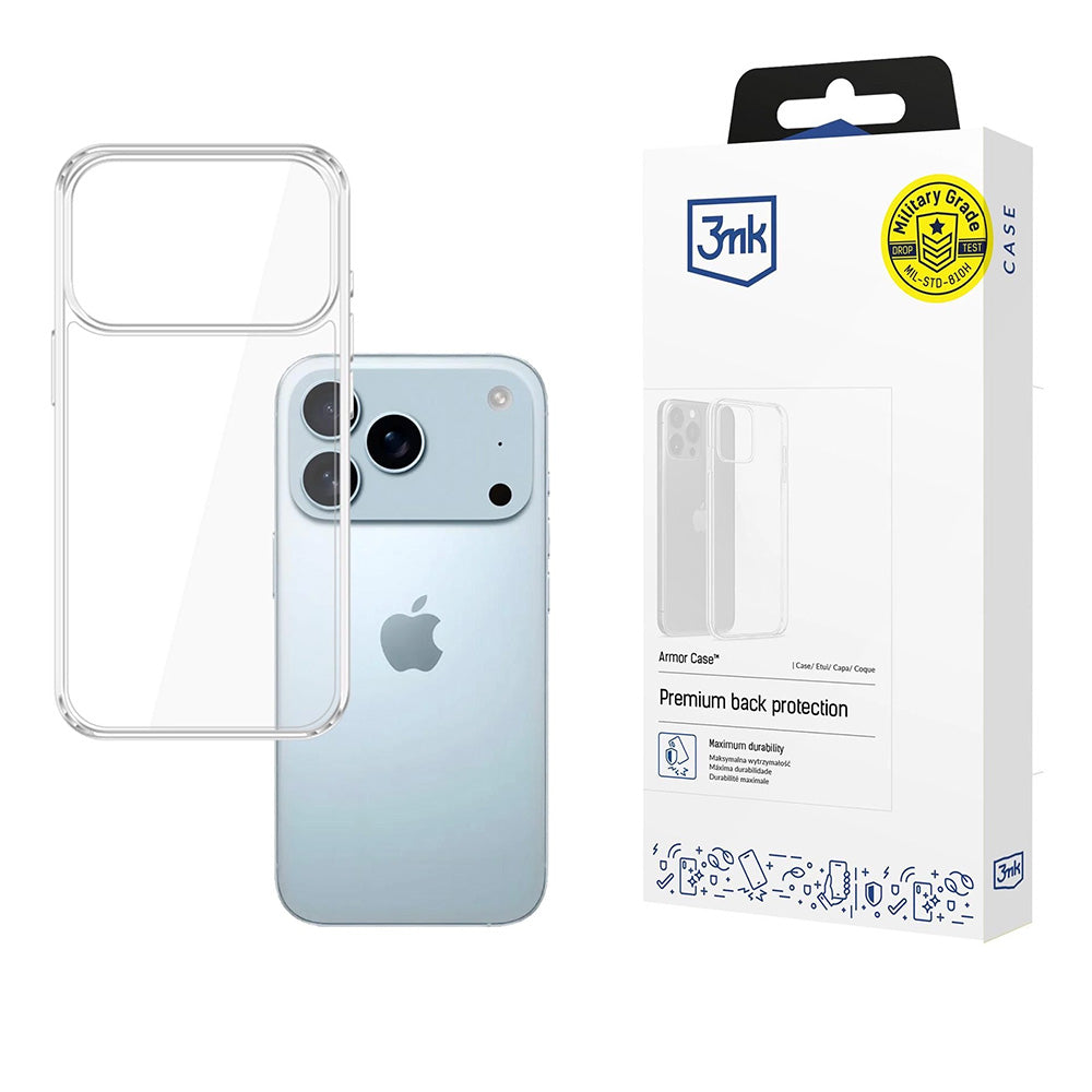 Futrola za Apple iPhone 17 Pro Max, 3MK, Armor, Prozirna