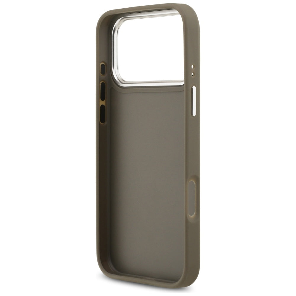 Futrola za Apple iPhone 17 Pro Max, Guess, 4G Grained Big And Classic Logo, Smeđe Srebrna
