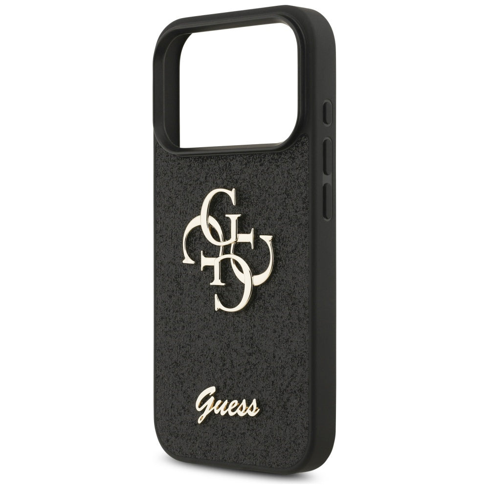 Futrola za Apple iPhone 17 Pro Max, Guess, Fixed Glitter Big 4G, Crna