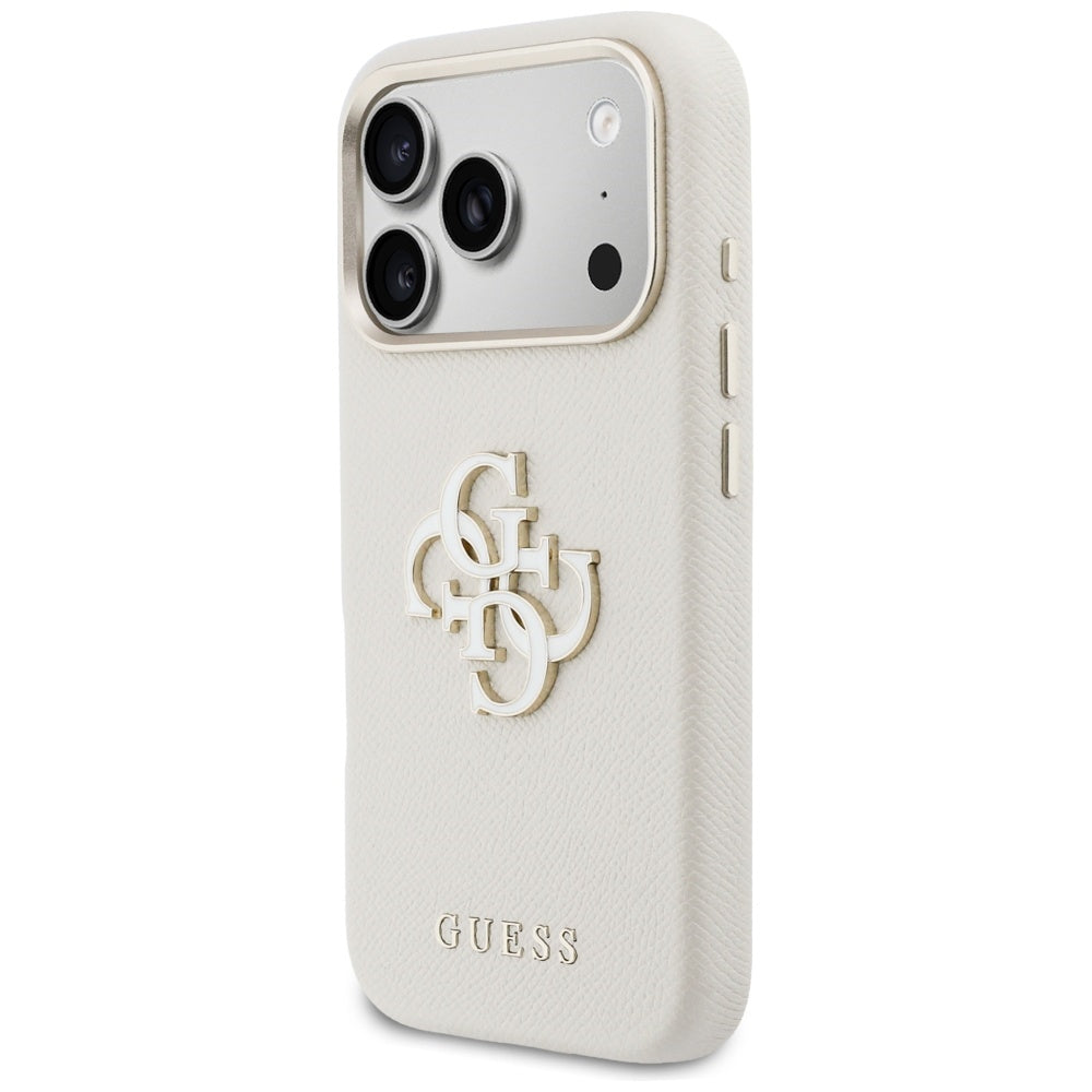 Futrola za Apple iPhone 17 Pro Max, Guess, Resin Logo, Bež