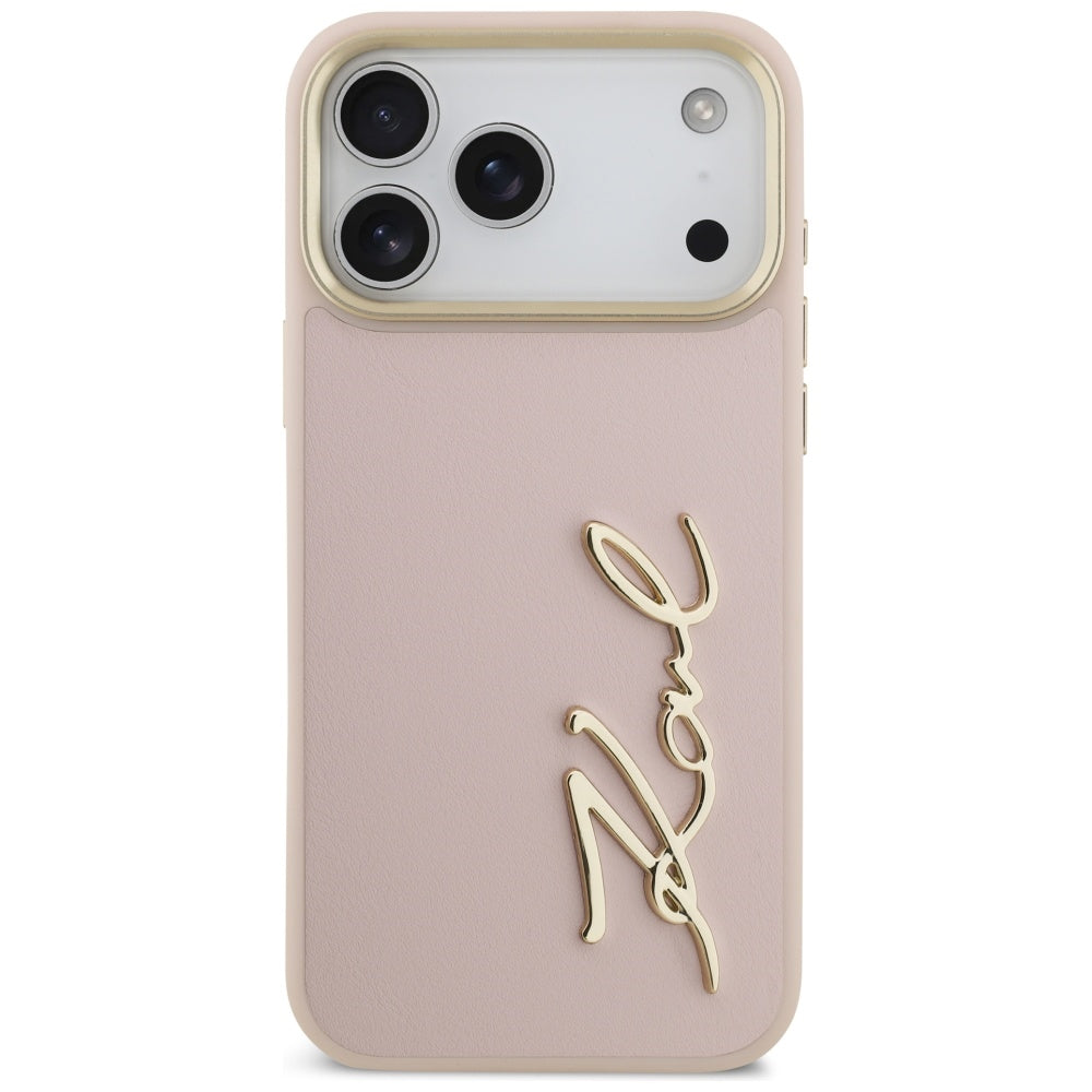Futrola za Apple iPhone 17 Pro Max, Karl Lagerfeld, Script Logo, Roza