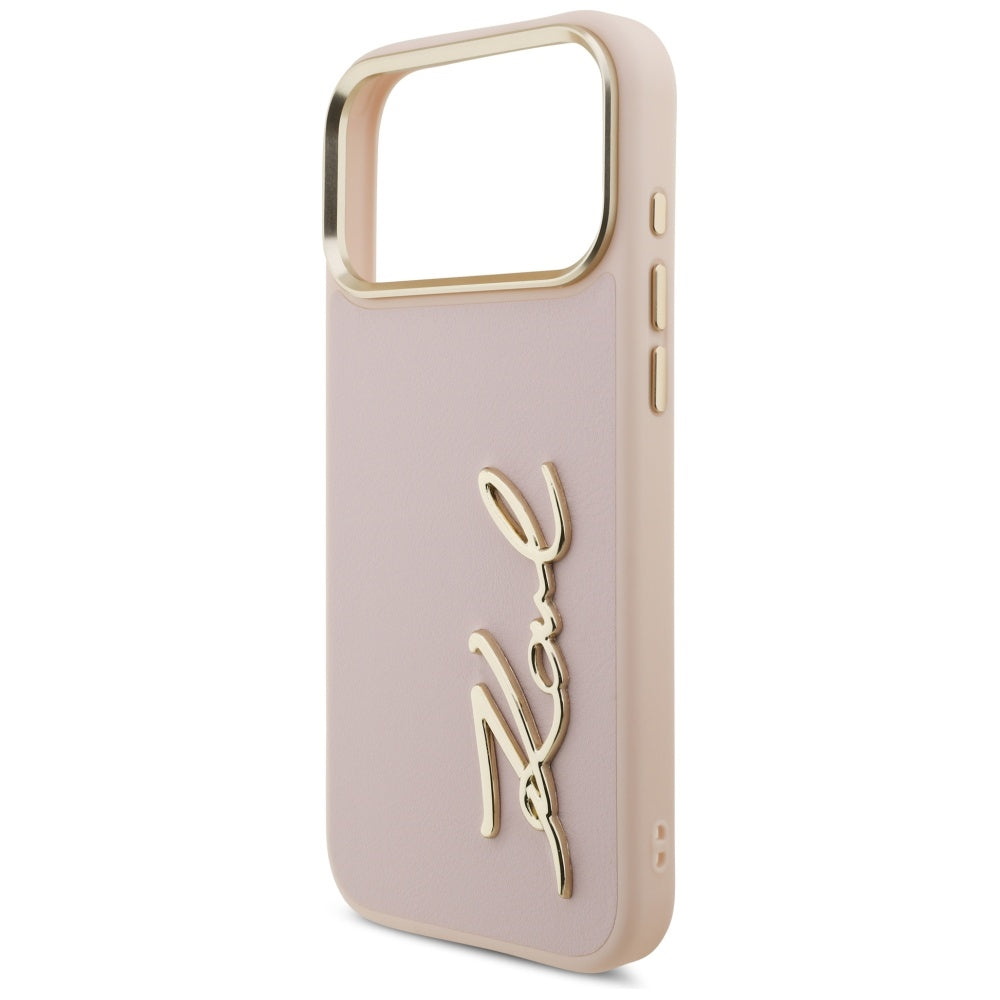 Futrola za Apple iPhone 17 Pro Max, Karl Lagerfeld, Script Logo, Roza