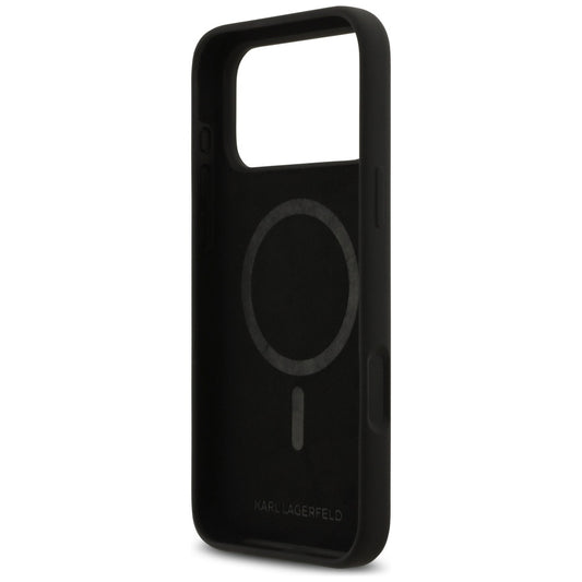 Futrola za Apple iPhone 17 Pro Max, Karl Lagerfeld, Sketch and Logo Karl & Choupette, Crna
