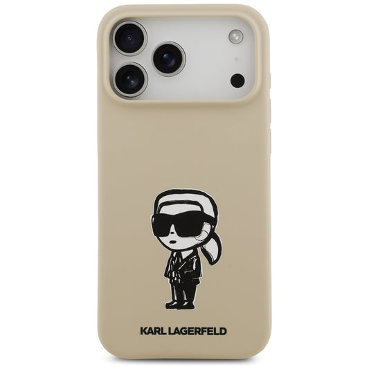 Futrola za Apple iPhone 17 Pro Max, Karl Lagerfeld, Sketch and Logo Karl, Smeđa