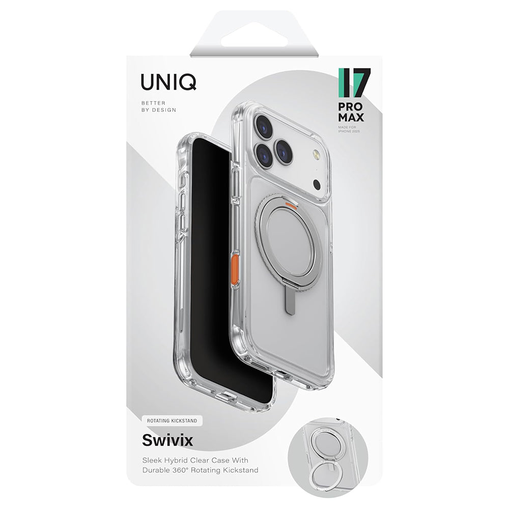 Futrola za Apple iPhone 17 Pro Max, UNIQ, Swivix, Srebrna