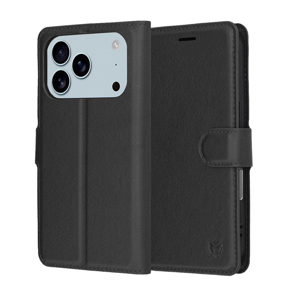 Futrola za Apple iPhone 17 Pro, Techsuit, Leather Folio, Crna