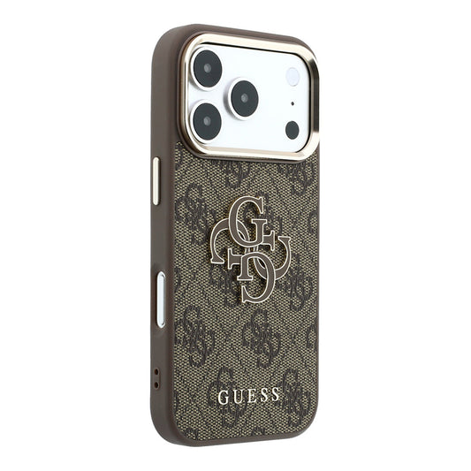 Maska za Apple iPhone 18 Pro / 17 Pro, Guess, 4G Big Resin Logo, Smeđa