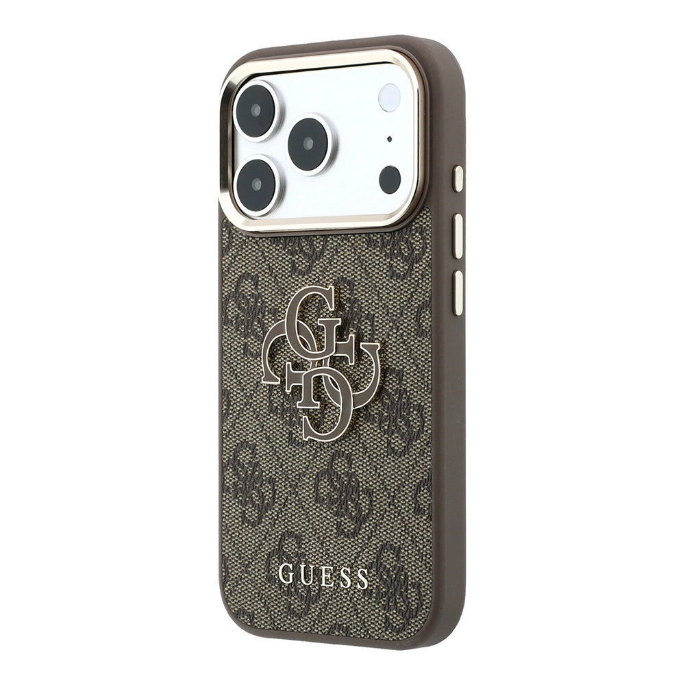 Maska za Apple iPhone 18 Pro / 17 Pro, Guess, 4G Big Resin Logo, Smeđa