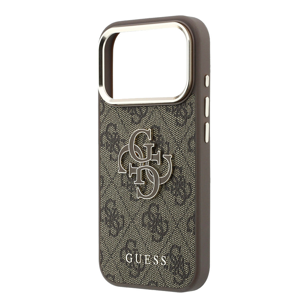 Maska za Apple iPhone 18 Pro / 17 Pro, Guess, 4G Big Resin Logo, Smeđa