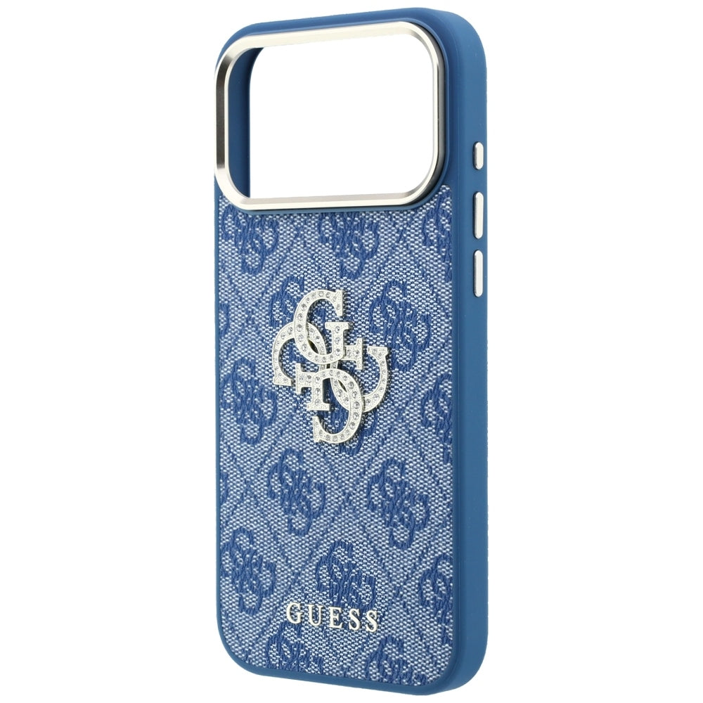 Maska za Apple iPhone 18 Pro / 17 Pro, Guess, 4G Big Strass Logo, Plava