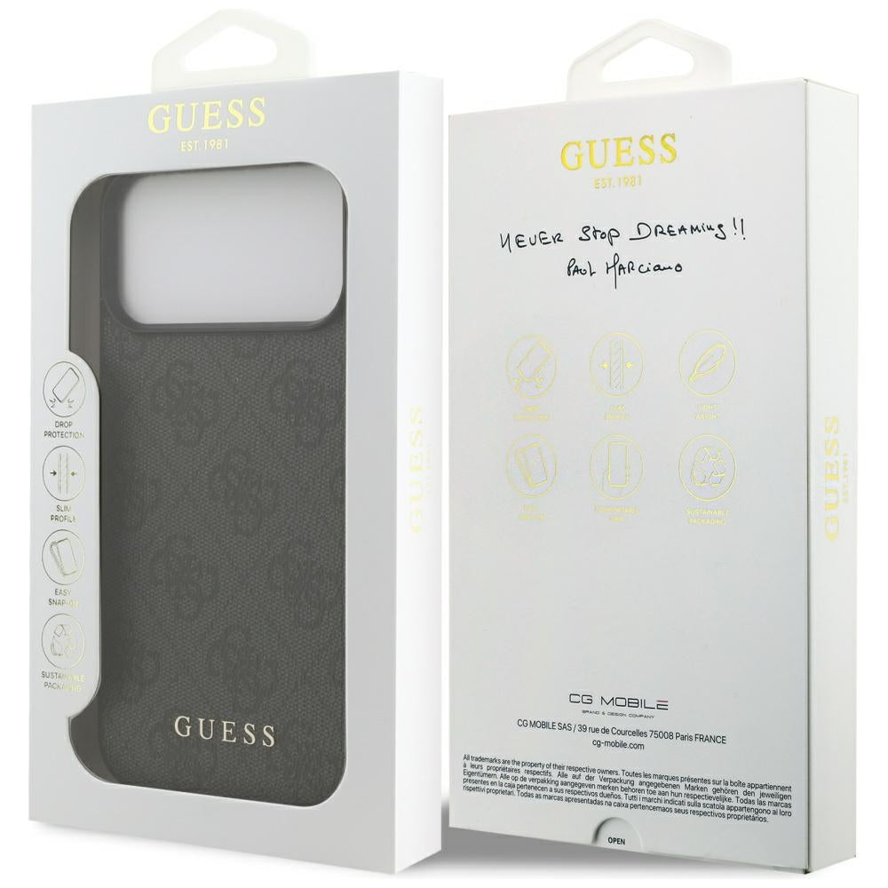 Maska za Apple iPhone 18 Pro / 17 Pro, Guess, 4G Classic Logo, Crna
