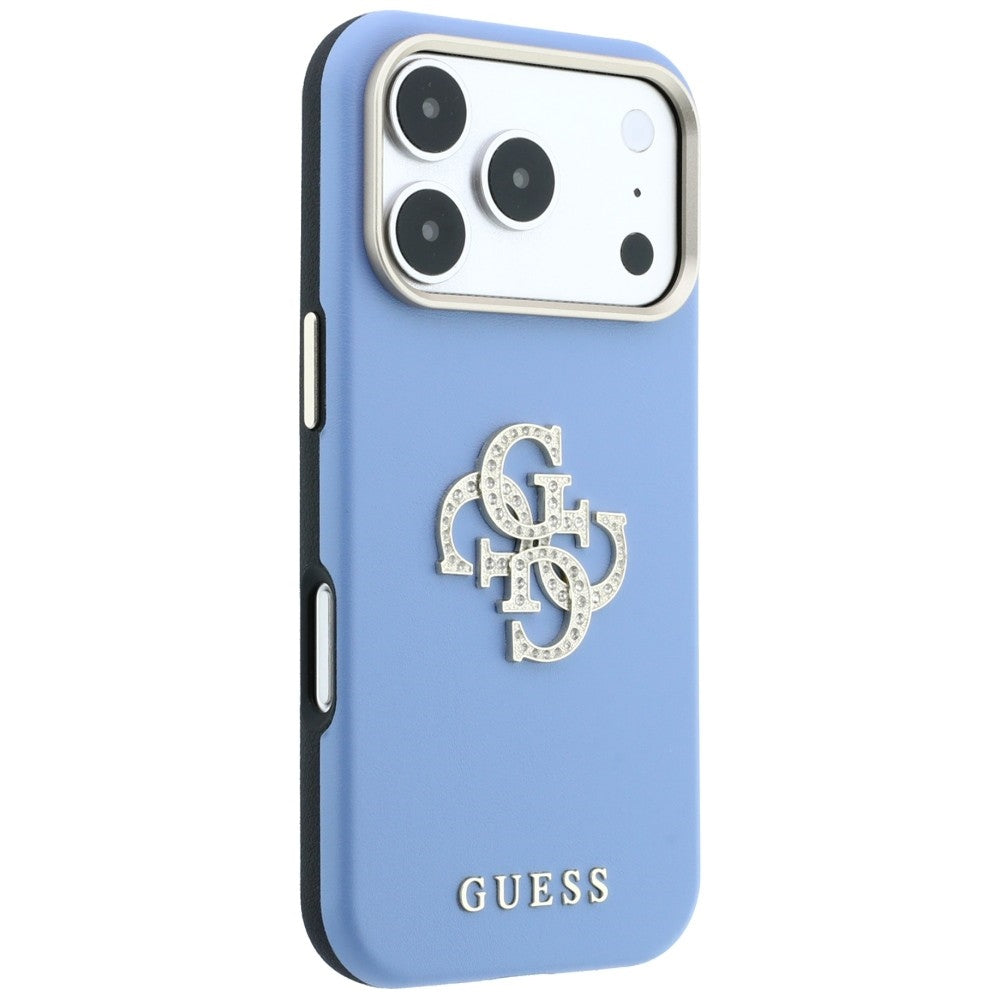Maska za Apple iPhone 18 Pro / 17 Pro, Guess, Smooth Big Strass Logo, Plava