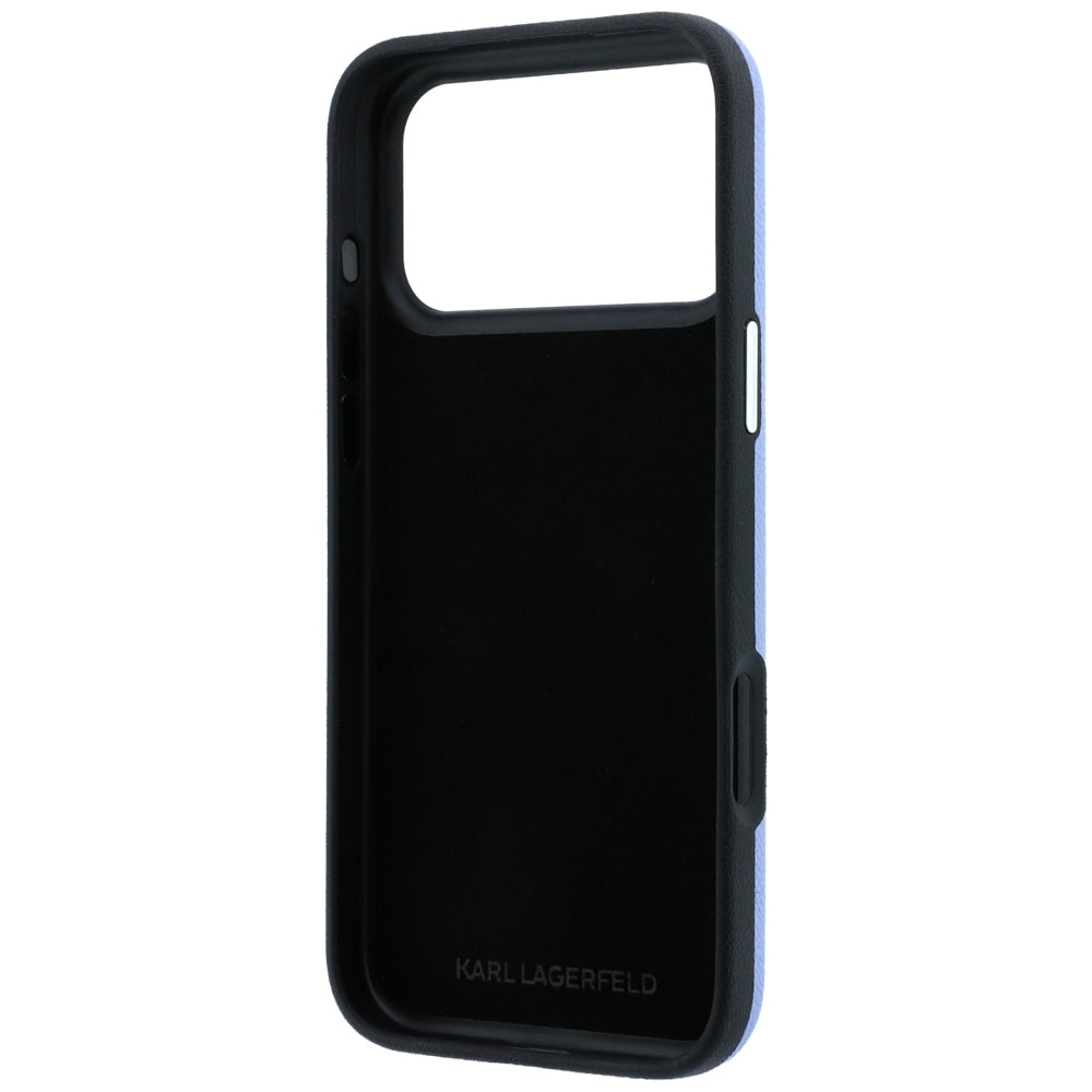 Maska za Apple iPhone 18 Pro / 17 Pro, Karl Lagerfeld, Smooth Big Resin Signature Logo, Plava