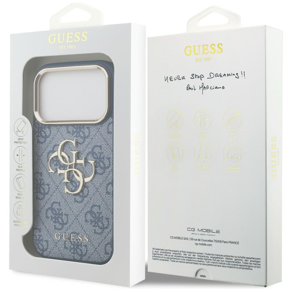 Maska za Apple iPhone 18 Pro Max / 17 Pro Max, Guess, 4G Big Classic Logo, Plava
