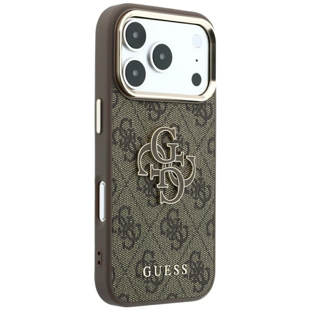 Maska za Apple iPhone 18 Pro Max / 17 Pro Max, Guess, 4G Big Resin Logo, Smeđa