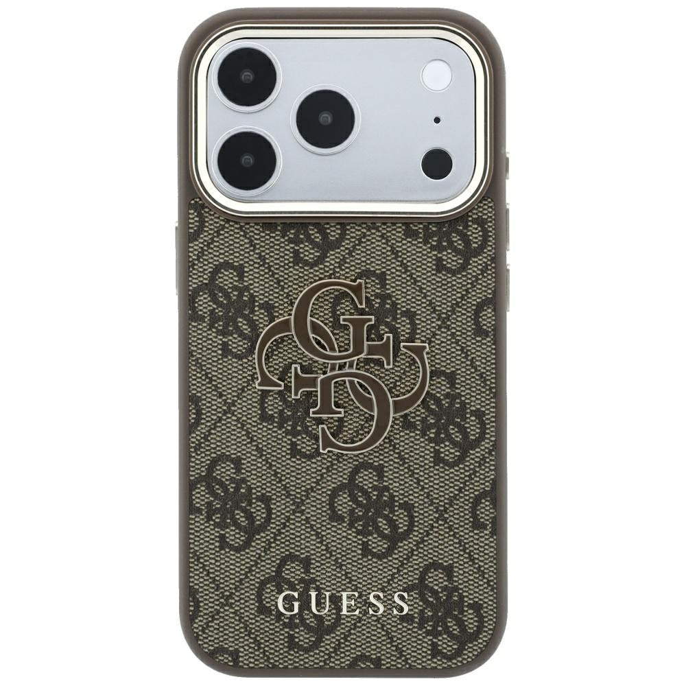 Maska za Apple iPhone 18 Pro Max / 17 Pro Max, Guess, 4G Big Resin Logo, Smeđa