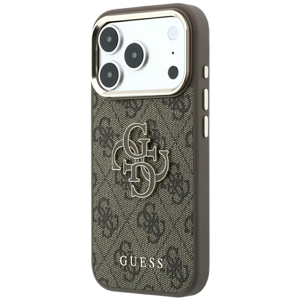 Maska za Apple iPhone 18 Pro Max / 17 Pro Max, Guess, 4G Big Resin Logo, Smeđa