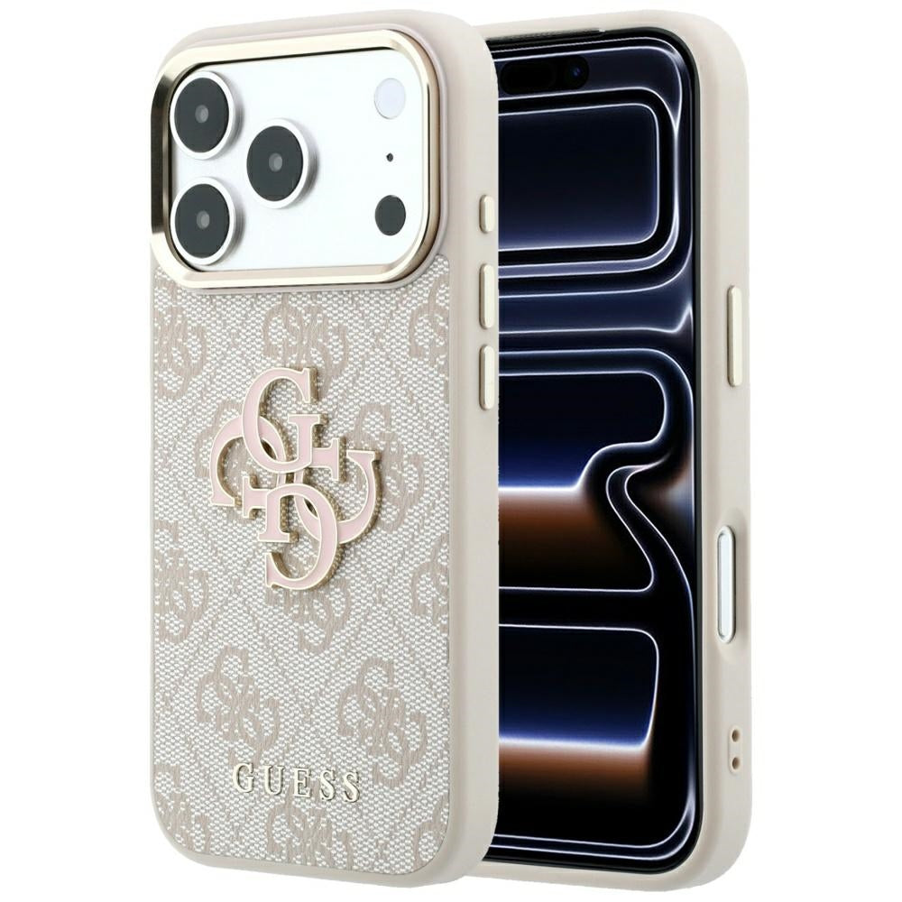 Maska za Apple iPhone 18 Pro Max / 17 Pro Max, Guess, 4G Big Resin Logo, Roza
