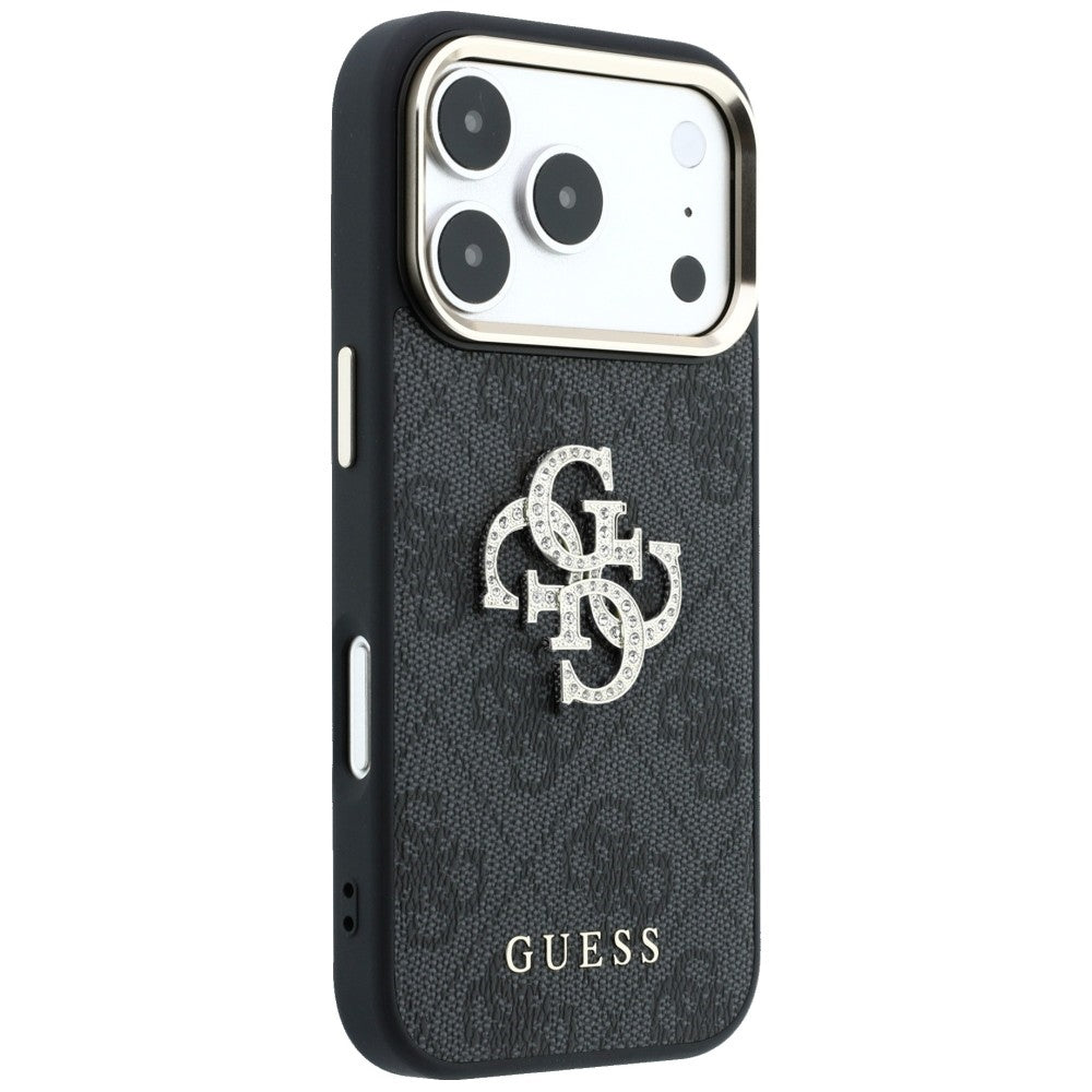 Maska za Apple iPhone 18 Pro Max / 17 Pro Max, Guess, 4G Big Strass Logo, Crna