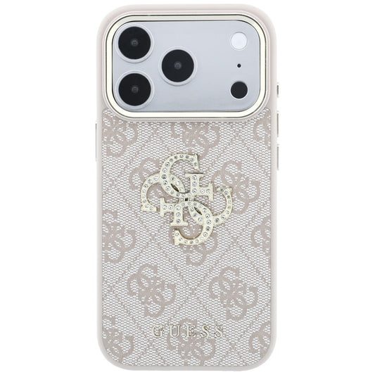 Maska za Apple iPhone 18 Pro Max / 17 Pro Max, Guess, 4G Big Strass Logo, Roza