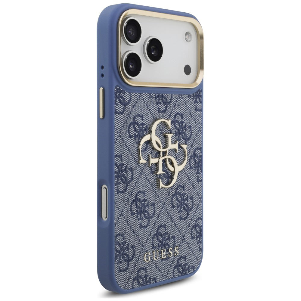Maskica za Apple iPhone 18 Pro Max / 17 Pro Max, Guess, Big 4G Classic Logo & Big Strap Metal Buttons, plava
